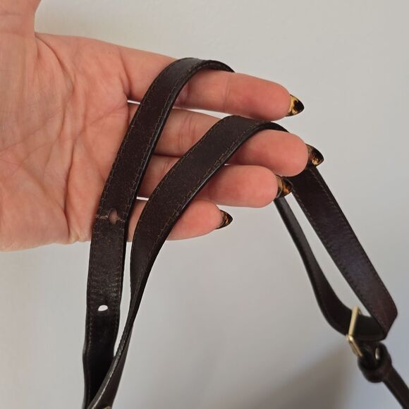 Brahmin | Mini Asher Brown Tyndal Snake Lizard  Smooth Leather Satchel - Picture 15 of 16